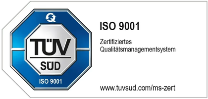 TÜV SÜD ISO 9001 Siegel